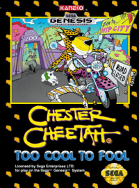 Chester Cheetah Too Cool to Fool Sega Genesis US box art